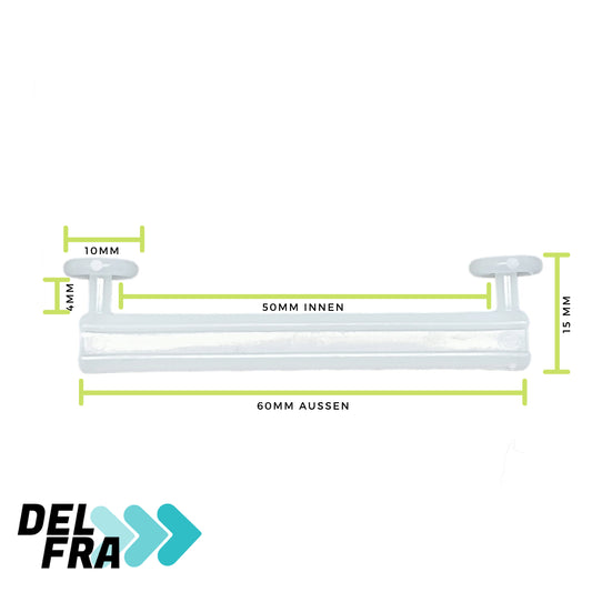 10 DELFRA Schlaufengleiter für 50mm Schlaufen