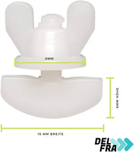 Laden Sie das Bild in den Galerie-Viewer, DELFRA 10 Universal Zwischenfeststeller für Gardinenschienen