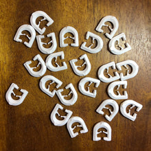 Laden Sie das Bild in den Galerie-Viewer, DELFRA 100 T-Gleiter - Gardinenhaken für T-Schienen Farbe: weiß