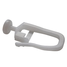 Laden Sie das Bild in den Galerie-Viewer, 100 Faltengleiter - Gardinengleiter mit 7mm Kopf für Gardinenschienen mit verschliessbarem Haken