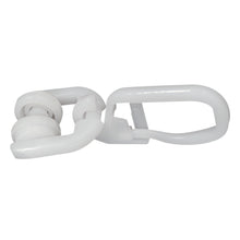 Laden Sie das Bild in den Galerie-Viewer, DELFRA 50 T-Rollen mit Faltenhaken weiss - Gardinenrolle T-Schiene