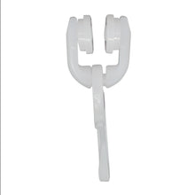 Laden Sie das Bild in den Galerie-Viewer, DELFRA 100 T-Rollen mit Faltenhaken weiss - Gardinenrolle T-Schiene