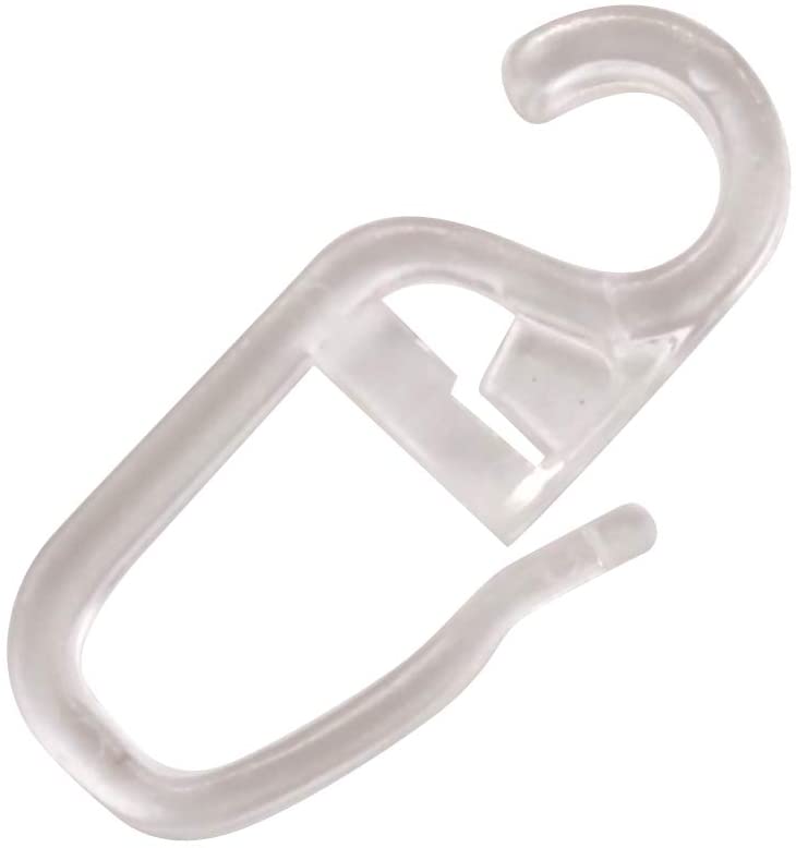 100 Überklipshaken 4mm glasklar - Faltenlegehaken für Gardinenringe