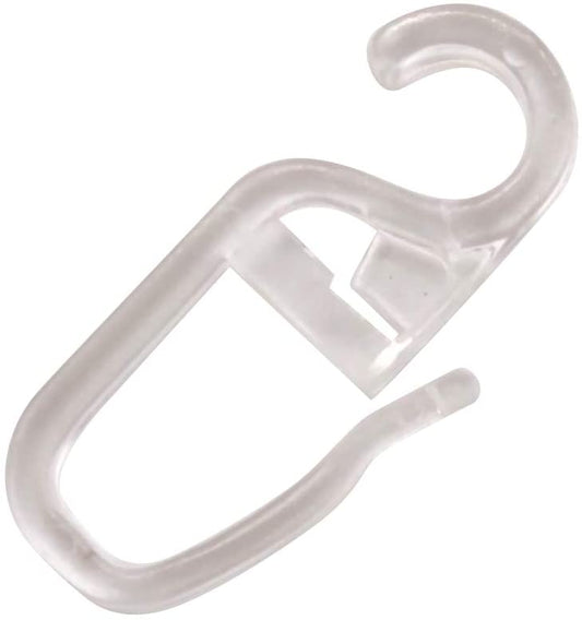 100 Überklipshaken 4mm glasklar - Faltenlegehaken für Gardinenringe