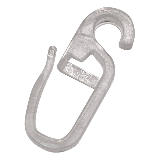 100 Überklipshaken 5mm glasklar - Faltenlegehaken für Gardinenringe