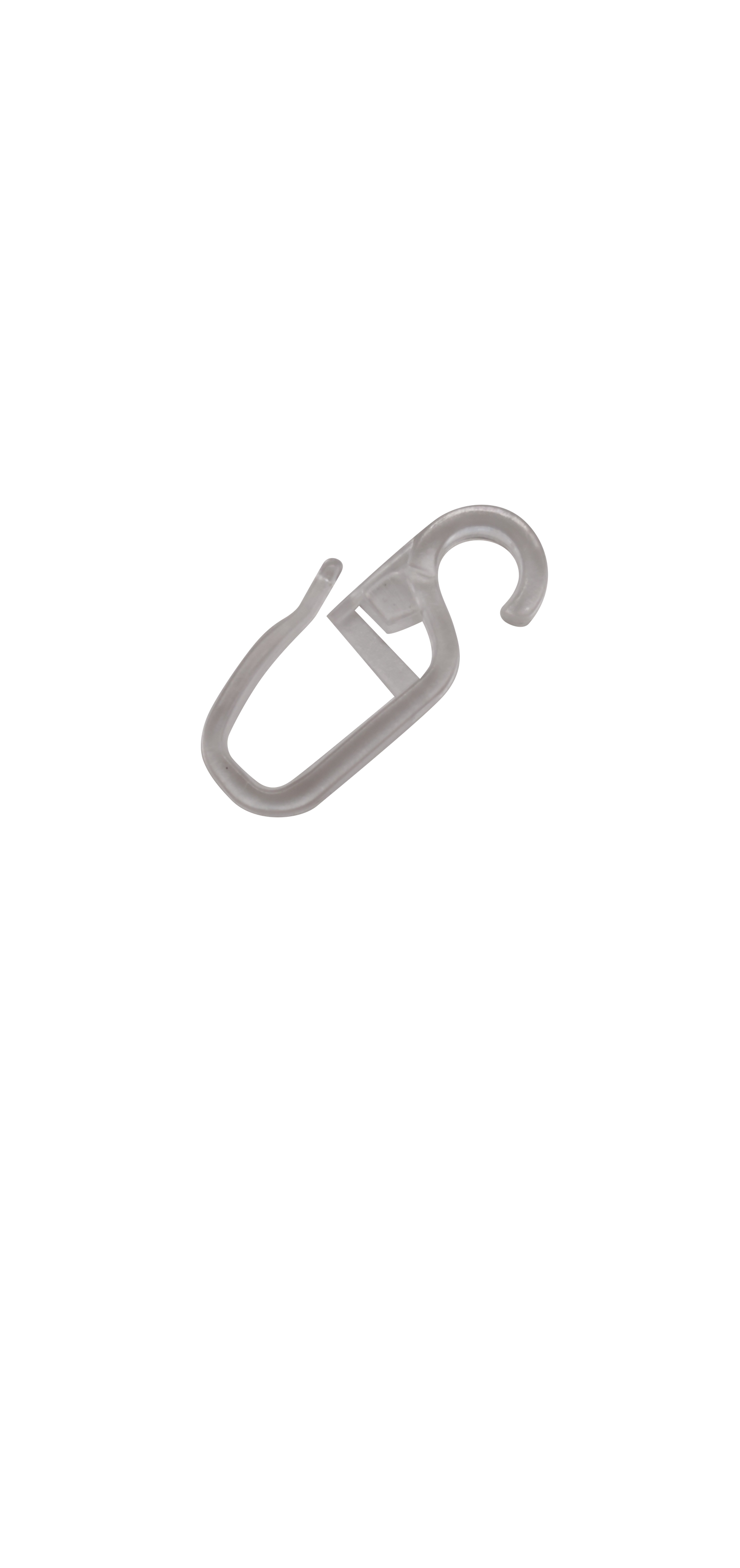 100 Überklipshaken 6mm glasklar - Faltenlegehaken für Gardinenringe