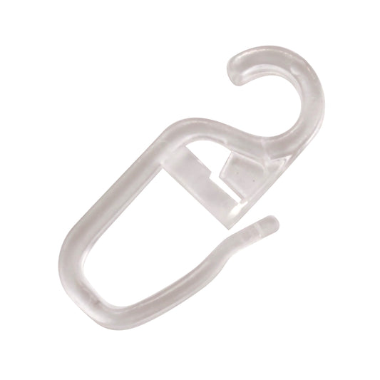 100 Überklipshaken 6mm glasklar - Faltenlegehaken für Gardinenringe