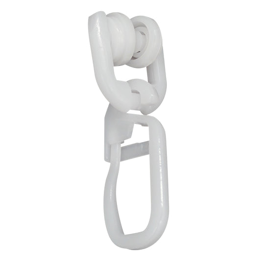 DELFRA 100 T-Rollen mit Faltenhaken weiss - Gardinenrolle T-Schiene