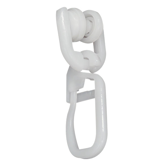 DELFRA 50 T-Rollen mit Faltenhaken weiss - Gardinenrolle T-Schiene