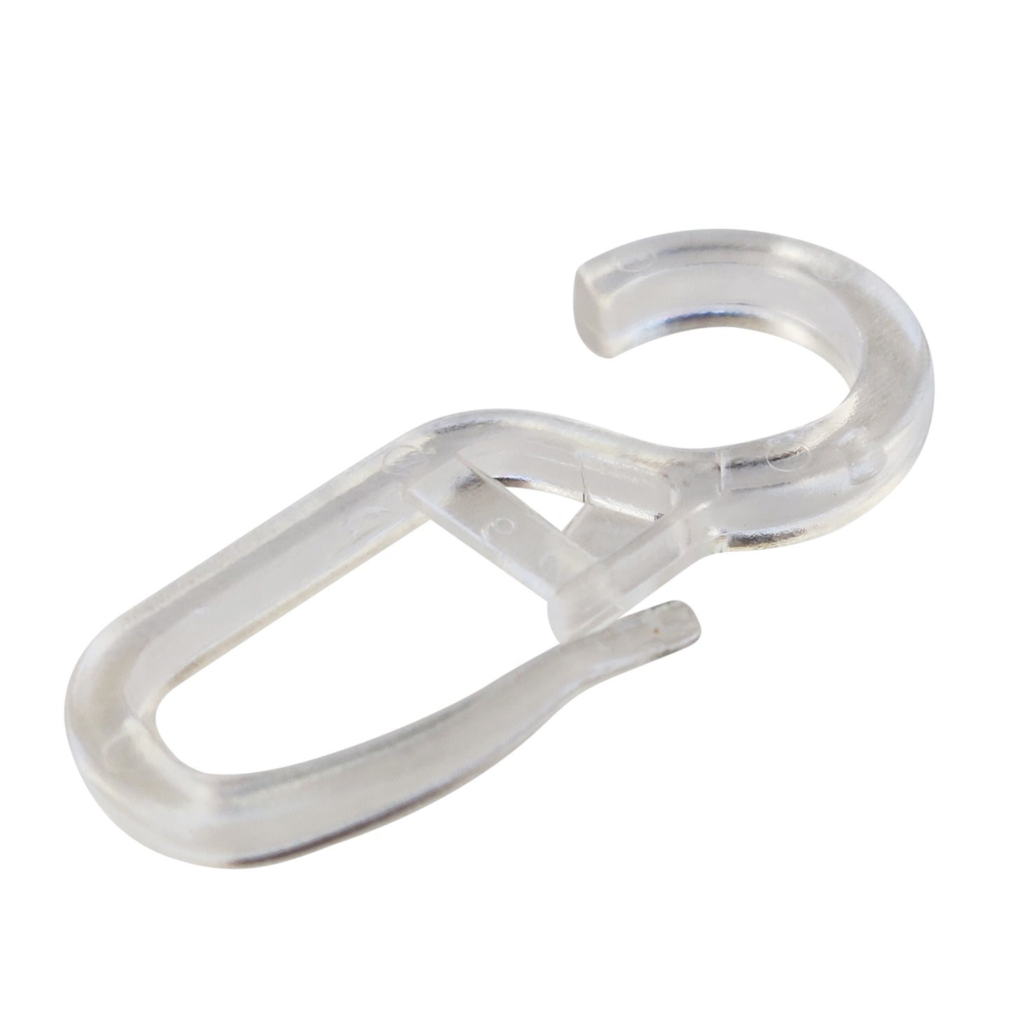 100 Überklipshaken 10mm glasklar - Faltenlegehaken für Gardinenringe